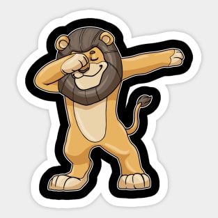 Lion at Hip Hop Dance Dab Sticker